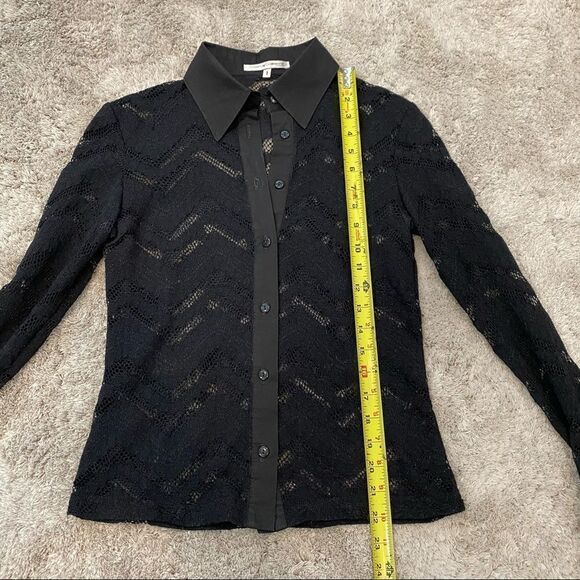 Studio De Compagne Paris Lace Knit Blouse With Matching  Camisole Underlay - Picture 10 of 15